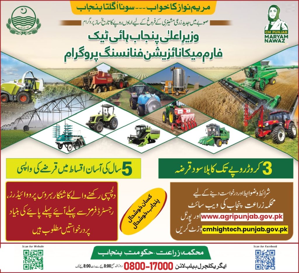 CM Punjab Hi Tech Farm Mechanization Program 2026