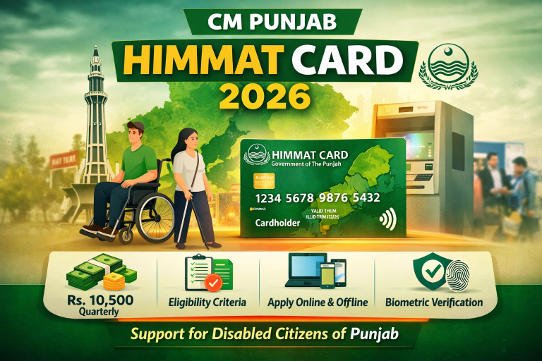 CM Punjab Himmat Card 2026 for disabled persons – eligibility and financial assistance program