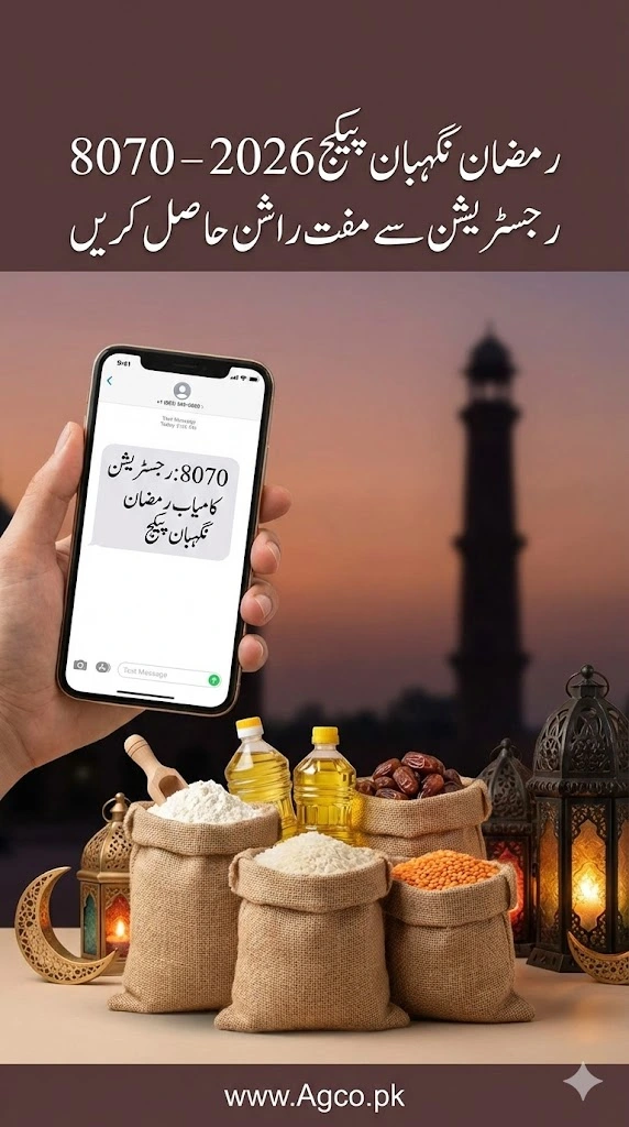 8070 Ramzan Package 2026 Punjab free rashan and Negahban Card program