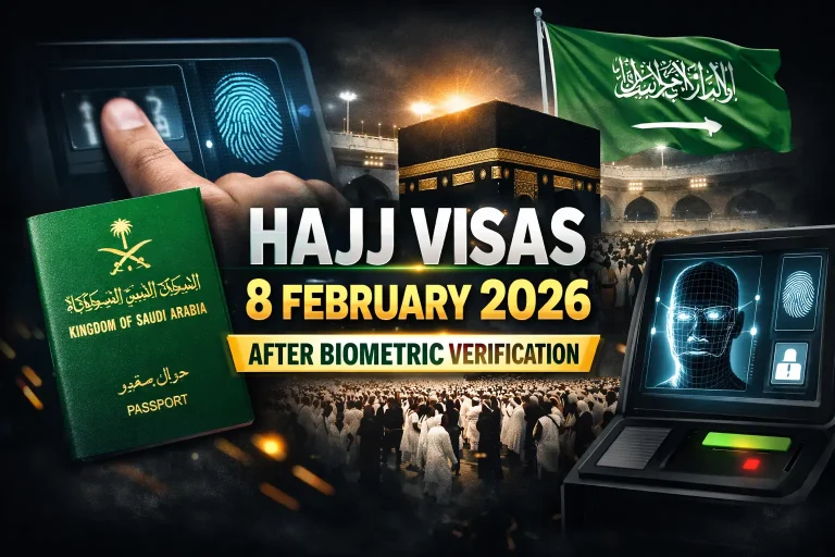 Saudi Arabia to Begin Issuing Hajj Visas on 8 February 2026
